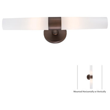 George Kovacs P5042 Saber 2 Light Bathroom Vanity Light, Painted Copper Bronze P