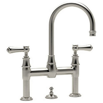 Rohl Perrin and Rowe Bridge Bathroom Faucet, Satin Nickel
