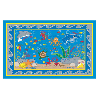 Fishing for Literacy Oval Rug