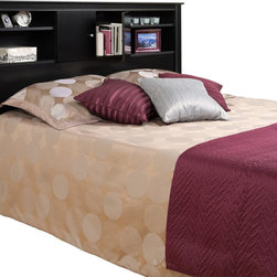 Prepac Kallisto Black Bookcase Storage Headboard - Headboards