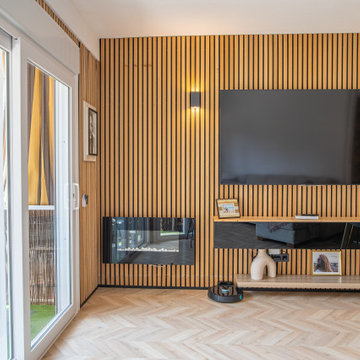 Vista frontal del salón con diseño en armonía