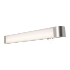 Allen Overbed Light Fixture, Satin Nickel Finish, 3 Feet