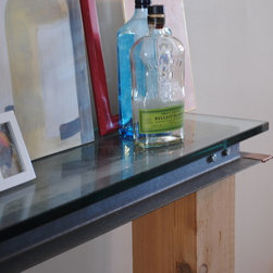 Cedar Timber and Steel Hallway Table - Products