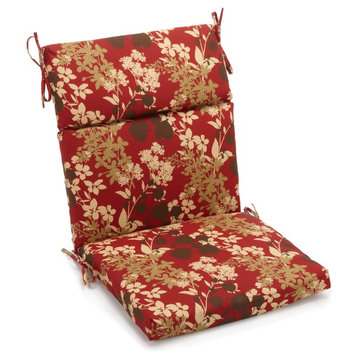 20"x42" Spun Polyester Outdoor Squared Seat/Back Chair Cushion, Montfleuri Sangr