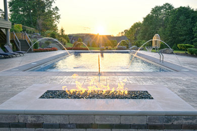 Inspiration for a contemporary pool remodel in Other