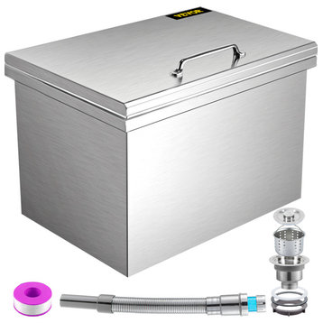 VEVOR Drop in Ice Bin Chest Drop in Cooler with Cover 28x16 inch Stainless Steel