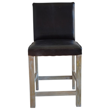 Leather counter height chair