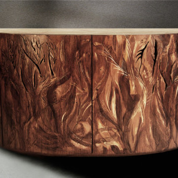 Hand Carved Sideboard Buffet/ Dresser