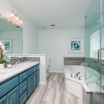 Hayward Blue and Gray Master Bath