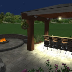 Patio - Pavilion - Fire Pit - Bar - Landscape Package - Landscaping Stones And Pavers