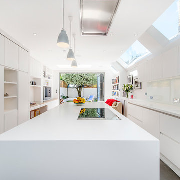 kitchen with garden view