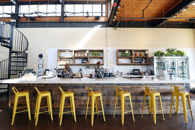 Inspiration for an industrial home design remodel in Charlotte