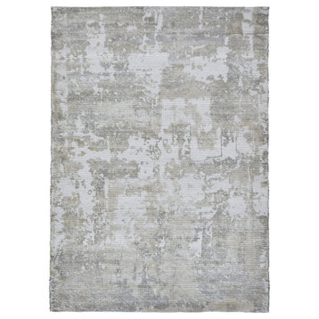 Cusano Ivory/Beige Woven Printed Polyester Rug, 63X87