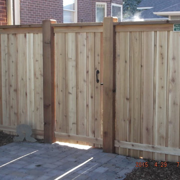 GATES: wood, over size, steel framed, single and double swing
