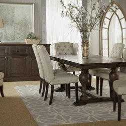 Astor Double Trestle Extension Dining Table - Products