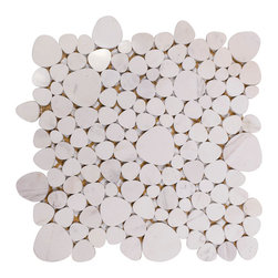 Marble Circle Cararra - Mosaic Tile