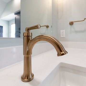Contemporary Farmhouse Primary Bath + Closet Remodel Olathe, KS