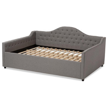 Eliza Modern and Contemporary Grey Fabric Upholstered Queen Size Daybed