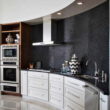 Radius kitchen wall
