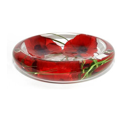 Red Poppy Flower Bowl - Home Decor