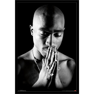 Tupac Praying Poster, Black Framed Version