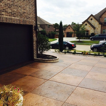 Acid Stain Driveway