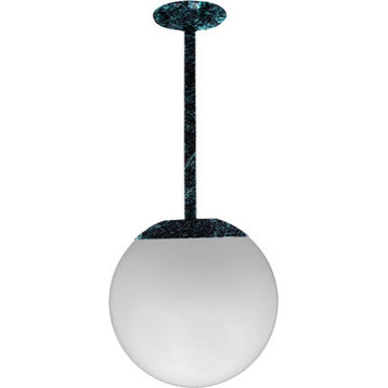 DABMAR LIGHTING D7503-12-VG 13" Ceiling Globe Fixture 12" Drop, Verde Green
