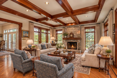 Inspiration for a timeless family room remodel in Philadelphia