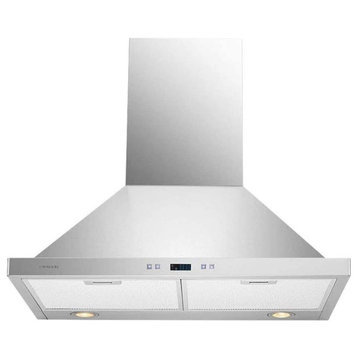 Cavaliere Wall Mounted Stainless St Kitchen Range Hood, 30"
