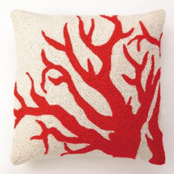 Red Coral Hook Pillow - Decorative Pillows