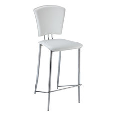 Chintaly Imports - Counter Height Stools, Set of 2, TRACY-CS-WHT - Bar Stools and Counter Stools