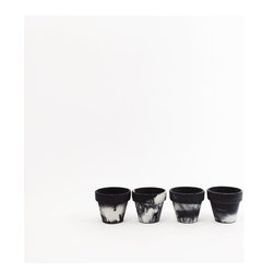 2" Classic Concrete Pot / Two Tone - Indoor Pots And Planters
