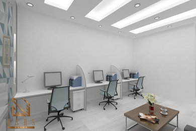 Inspiration for a zen home office remodel in Other