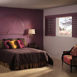 Add a Pop of Color with Wood Shutters - Interior Shutters