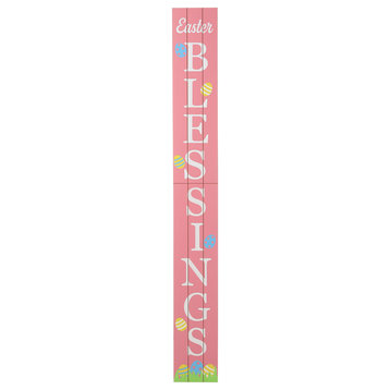 60" Easter Wooden Blessings Porch Sign