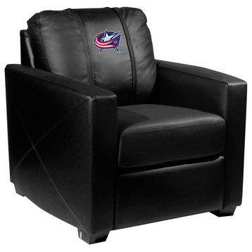 Columbus Blue Jackets Stationary Club Chair Commercial Grade Fabric