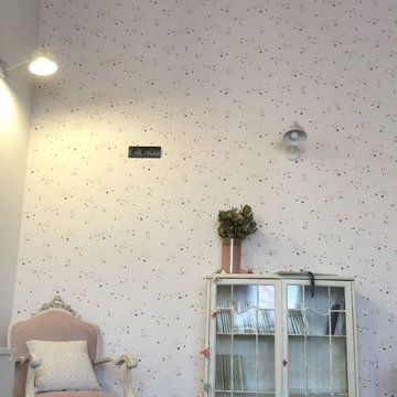 Decoración de un estudio de estilo romántico