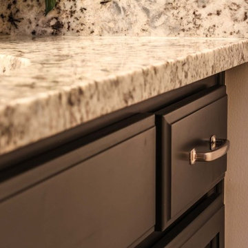 Blue Flower Granite Bathroom Countertops