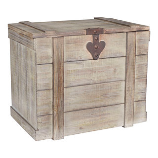 Rattan Kobo Decorative Storage Trunk with Lid, Natural