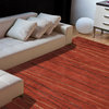 Modern Geometric Pattern Red /Orange Wool/Silk Tufted Rug - BQ10, 2x3