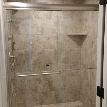 Euro Lite bypass shower in satin nickel