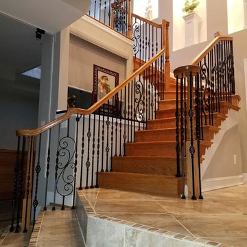Traditional Staircase to Basement