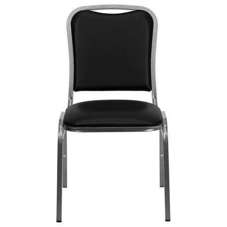 Flash Furniture Hercules Series Stacking Banquet Stacking Chair in Black