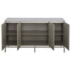 Zariyah Silver Leaf Four Door Cabinet