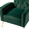Accent Wingback Chair With Button Tufted Back, Green