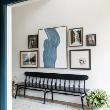 Entryway Interior Design Dallas – Custom Gallery Wall & Personalized Artwork | L