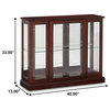 Pulaski Lighted 1 Shelf Console Display Cabinet With Brown Finish 6705