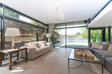 This is an example of a contemporary living room in Oxfordshire.