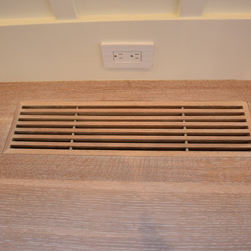 WIDE PLANK RIFT AND QUARTER SAWN WHITE OAK WITH WIRE BRUSH, COTTON WHITE COLOR,
