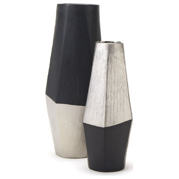 Black & Silver Ceramic Vase - S | Liang & Eimil Diamond II